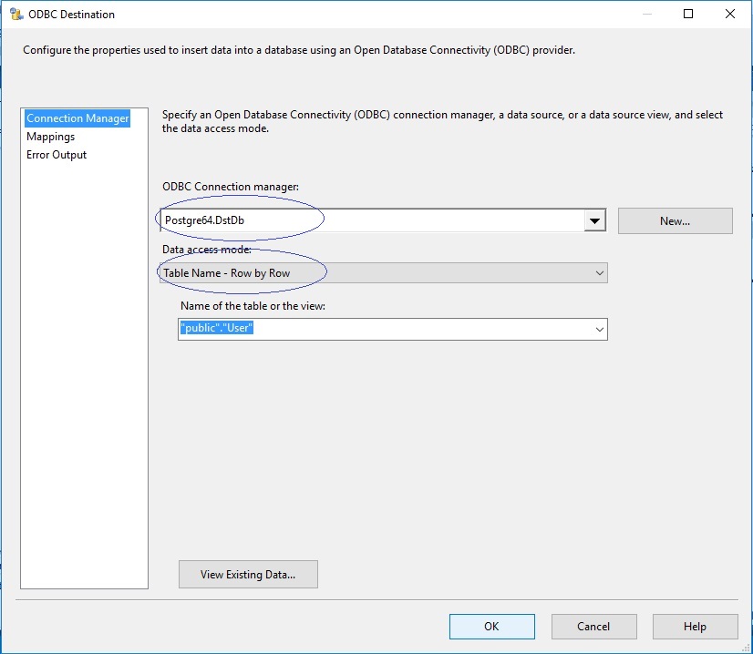 postgresql odbc connection string